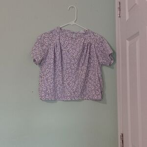 Zara Kids Purple Floral Blouse